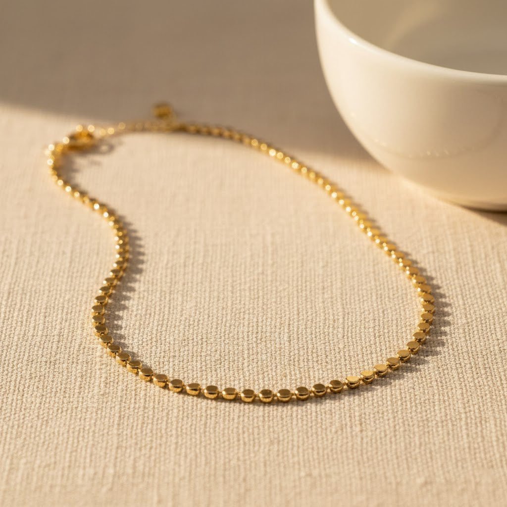 Celestine "Aurora" Işıltılı Pul Zincir 316L Çelik Kolye - Görsel 2