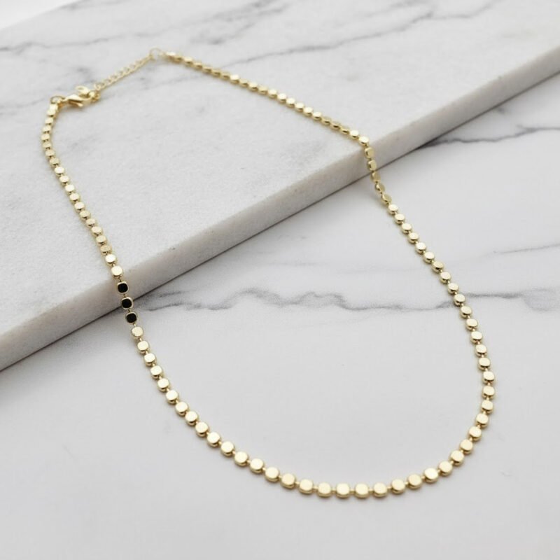 Celestine "Aurora" Işıltılı Pul Zincir 316L Çelik Kolye